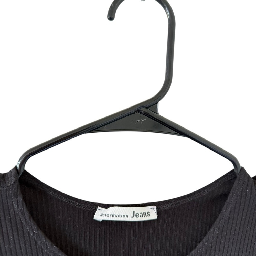 Reformation Roe Black Mini Dress - Picture 7 of 9